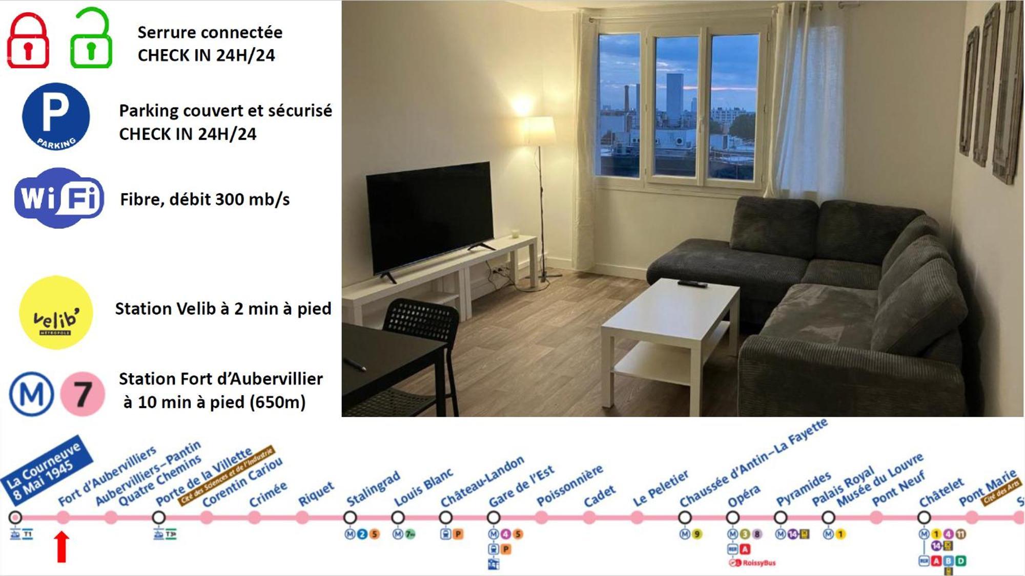 Logement Spacieux A 15Min De Paris - Free Parking - Free Wifi Pantin Esterno foto